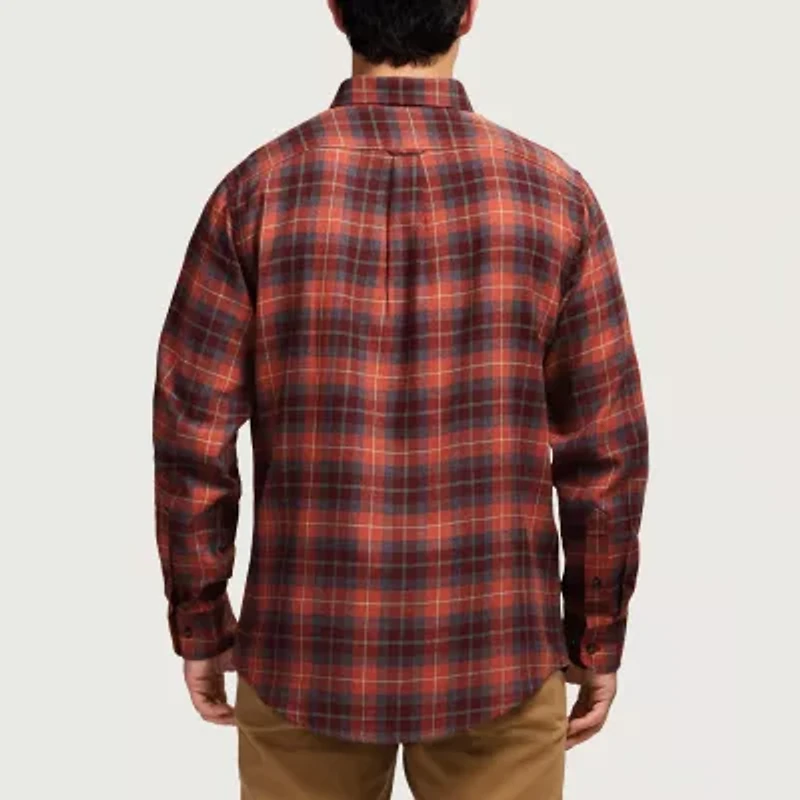 IZOD Stratton Mens Long Sleeve Stretch Fabric Classic Fit Flannel Shirt