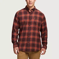 IZOD Stratton Mens Long Sleeve Stretch Fabric Classic Fit Flannel Shirt