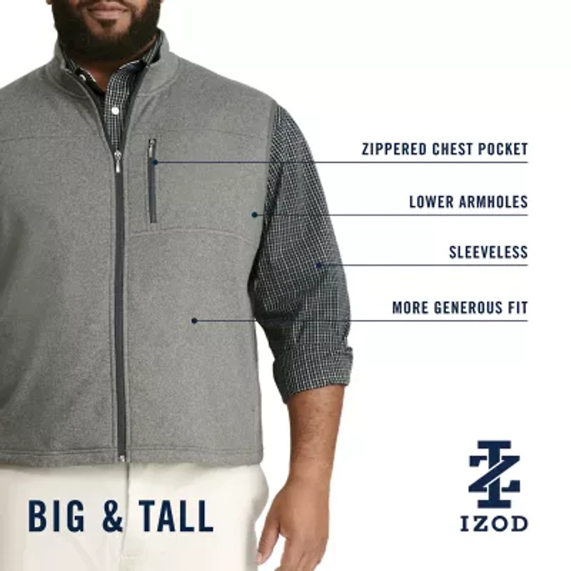 IZOD Lightweight Big and Tall Fleece Vest