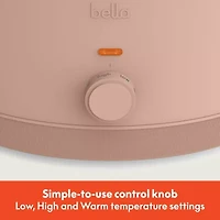 bella 6Qt Manual Slow Cooker, Fits-anywhere™ kitchenware