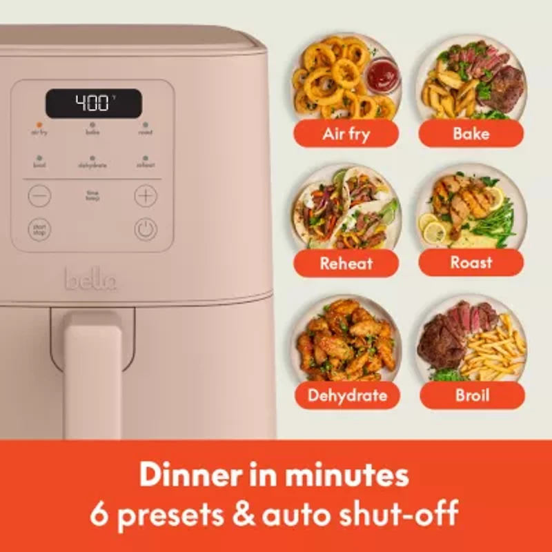 bella 4qt Slim Air Fryer, Fits-anywhere™ kitchenware