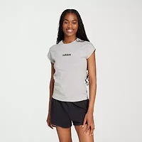 adidas Womens Crew Neck Short Sleeve Active T-Shirt