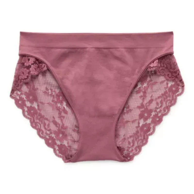 Ambrielle Seamless Lace High Cut Panty