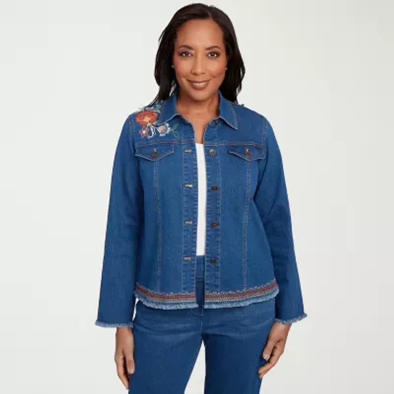 Alfred Dunner El Paso Womens Denim Lightweight Jacket