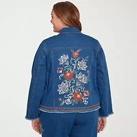 Alfred Dunner El Paso Womens Denim Lightweight Plus Jacket