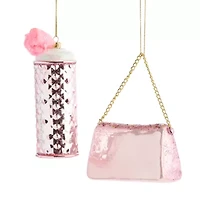 North Pole Trading Co. Hair Spray And Handbag Set 2-pc. Christmas Ornament