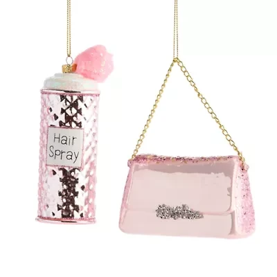 North Pole Trading Co. Hair Spray And Handbag Set 2-pc. Christmas Ornament