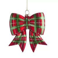 North Pole Trading Co. Bear And Bow Set 2-pc. Christmas Ornament