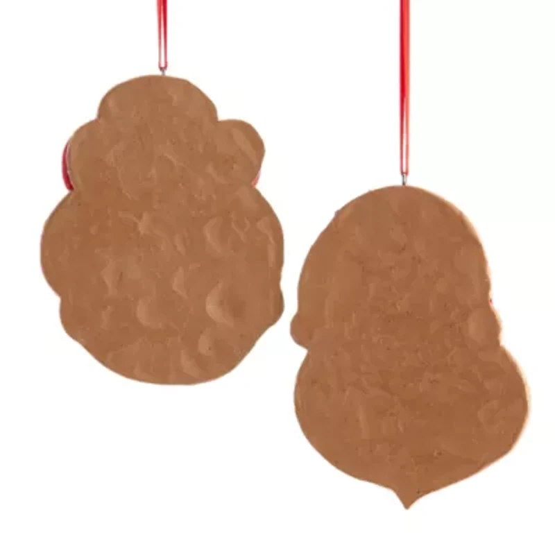 North Pole Trading Co. Mr And Mrs Clause Cookie African American Set 2-pc. Christmas Ornament