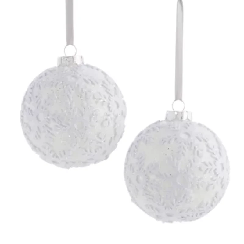 North Pole Trading Co. Blue Starburst 2-pc. Christmas Ornament