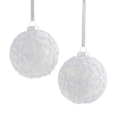North Pole Trading Co. Blue Starburst 2-pc. Christmas Ornament