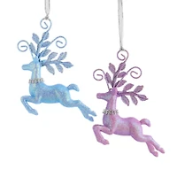 North Pole Trading Co. Leaping Deer Set 2-pc. Christmas Ornament