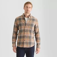St. John's Bay Mens Long Sleeve Classic Fit Flannel Shirt