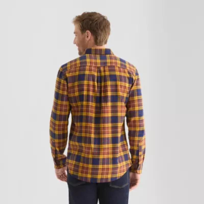 St. John's Bay Mens Long Sleeve Classic Fit Flannel Shirt