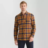 St. John's Bay Mens Long Sleeve Classic Fit Flannel Shirt