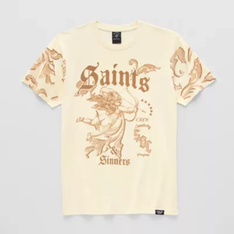 State of Crew Mens Neck Short Sleeve Regular Fit Graphic T-Shirt