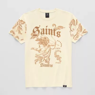 State of Crew Mens Neck Short Sleeve Regular Fit Graphic T-Shirt