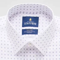 Stafford Slim Smart Tech Mens Slim Fit Stretch Fabric Wrinkle Free Long Sleeve Dress Shirt