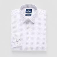 Stafford Slim Smart Tech Mens Slim Fit Stretch Fabric Wrinkle Free Long Sleeve Dress Shirt
