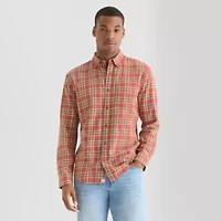 mutual weave Mens Long Sleeve Lightweight Flannel Shirt