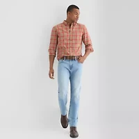 mutual weave Mens Long Sleeve Lightweight Flannel Shirt