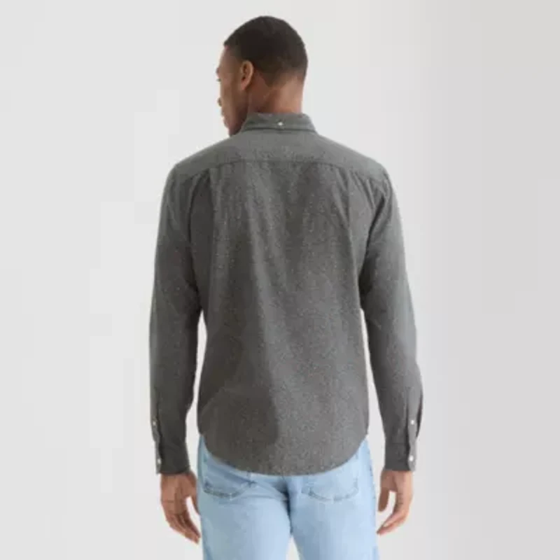 mutual weave Mens Long Sleeve Lightweight Flannel Shirt