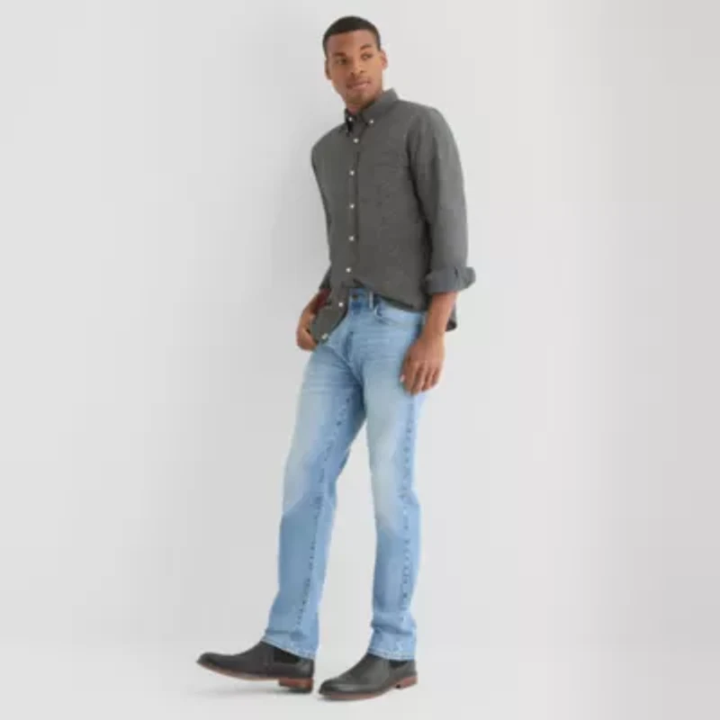 mutual weave Mens Long Sleeve Lightweight Flannel Shirt