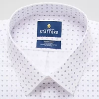 Stafford Smart Tech Mens Regular Fit Stretch Fabric Wrinkle Free Long Sleeve Dress Shirt