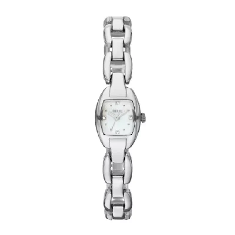 Relic® Layne Womens Silver-Tone & Crystal-Accent Square Watch ZR34279