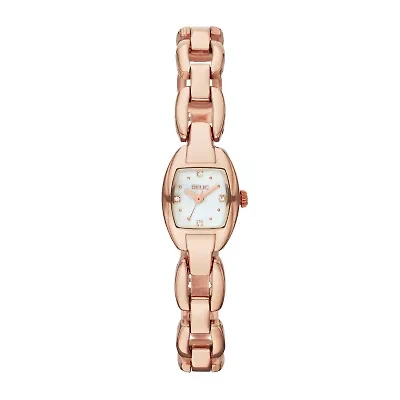 Relic® Layne Womens Rose-Tone & Crystal-Accent Square Watch ZR34281