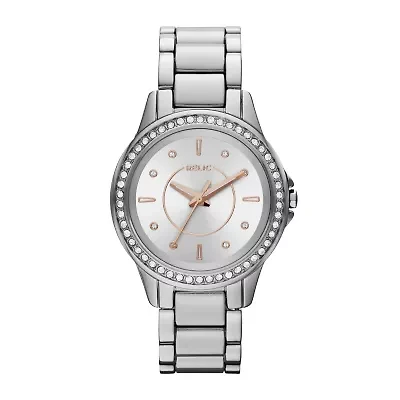 Relic® Karsen Womens Silver-Tone & Crystal-Accent Watch ZR12115