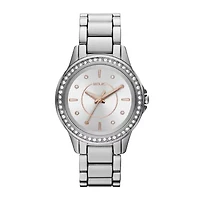 Relic® Karsen Womens Silver-Tone & Crystal-Accent Watch ZR12115