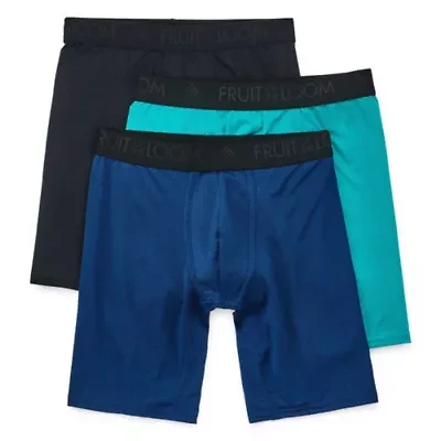 Fruit of the Loom Breathable 2.0 Mens 3 Pack Long Leg Boxer Briefs Bc3ll7c