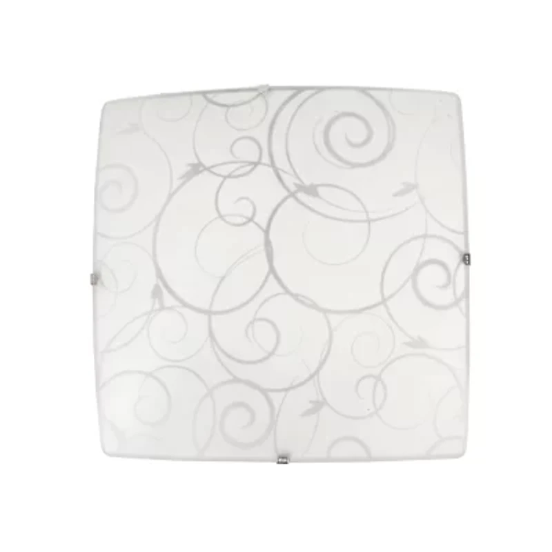 Simple Designs Flush Mount with Scroll Swirl Design