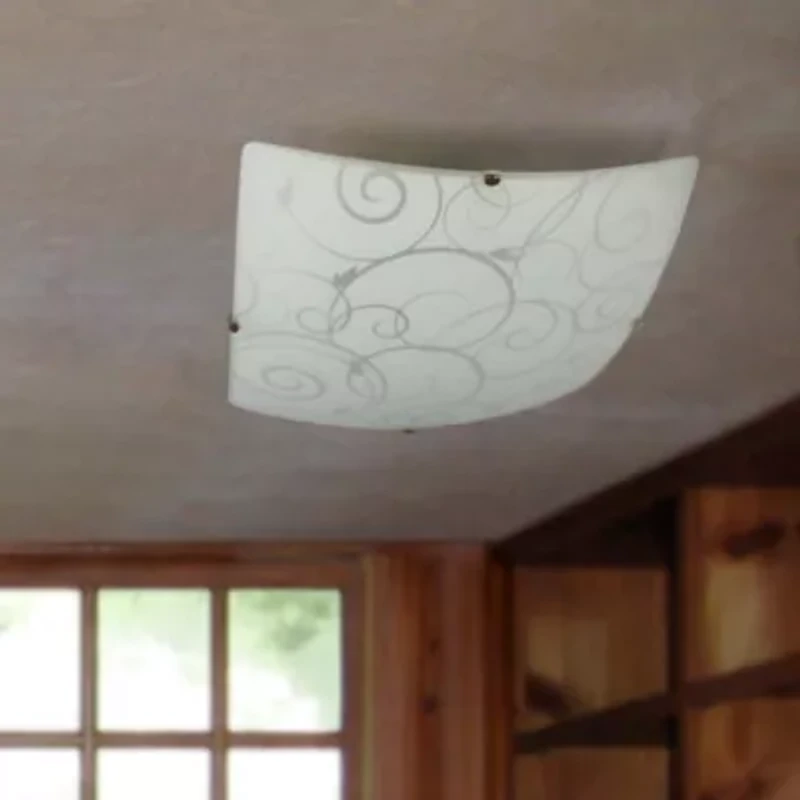 Simple Designs Flush Mount with Scroll Swirl Design