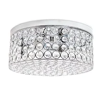 All the Rages Gold Two Light Round Flush Mount