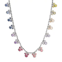 Disney Collection DiamonArt® Rainbow Sterling Silver 18 Inch Bead Chain Necklace