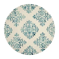 Safavieh Dip Dye Collection Durward Floral Round Area Rug