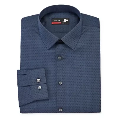 JF J.Ferrar Mens Easy-Care Stretch Long Sleeve Dress Shirt