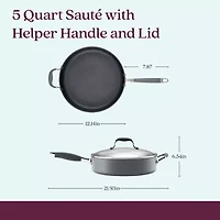 Anolon Advanced Home Hard Anodized 5-qt. Saute Pan with Lid and Helper Handle