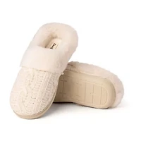 Dearfoams Claire Chenille Womens Memory Foam Clog Slippers
