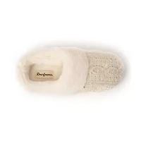 Dearfoams Claire Chenille Womens Memory Foam Clog Slippers