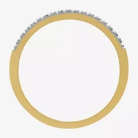 (H-I / I1) Womens 1 CT. T.W. Lab Grown White Diamond 10K Gold Cushion Side Stone Halo Bridal Set