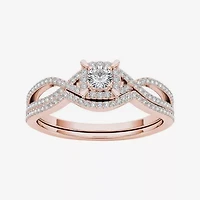 1/3 CT.T.W. Natural Diamond 14K Rose Gold Engagement Ring