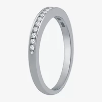 Women's 1/2 CT.T.W. Natural Diamond Round Solitaire Ring and Channel Band Bridal Set 10K Gold