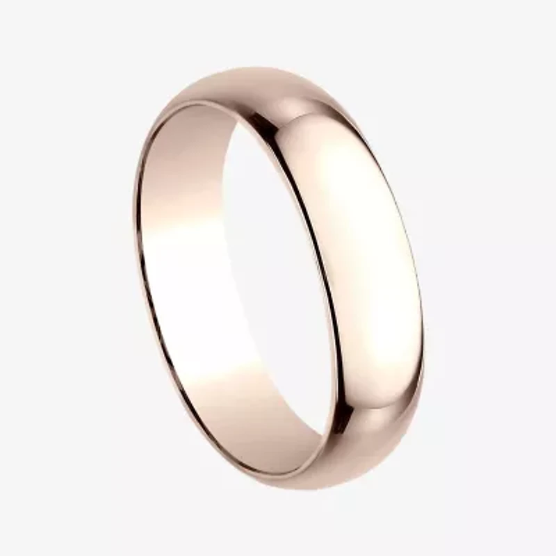 Mens 6MM 14K Gold Wedding Band