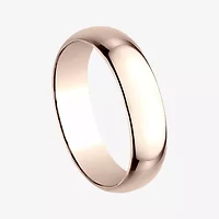 Mens 6MM 14K Gold Wedding Band
