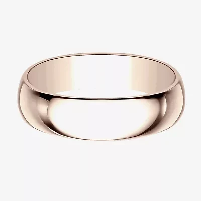 Mens 6MM 14K Gold Wedding Band
