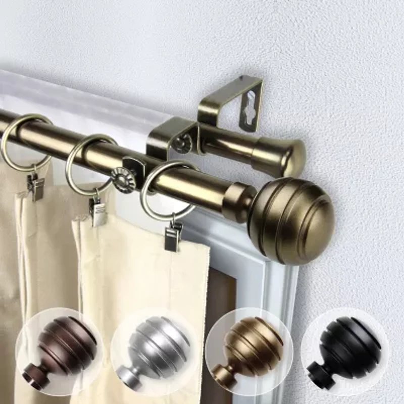Rod Desyne Poise 13/16" Double Adjustable Curtain