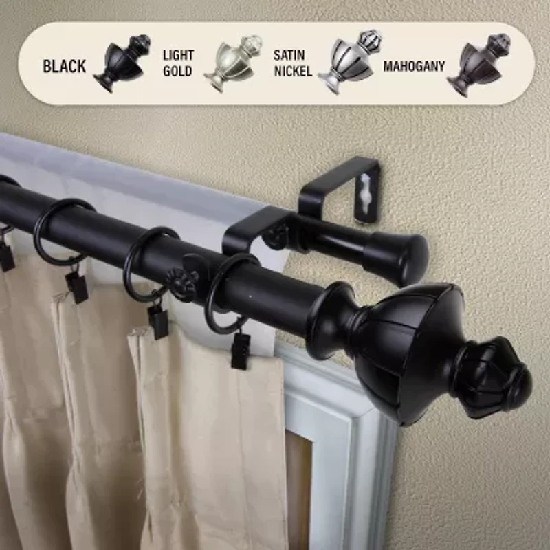 Rod Desyne Jerome 1" Double Adjustable Curtain